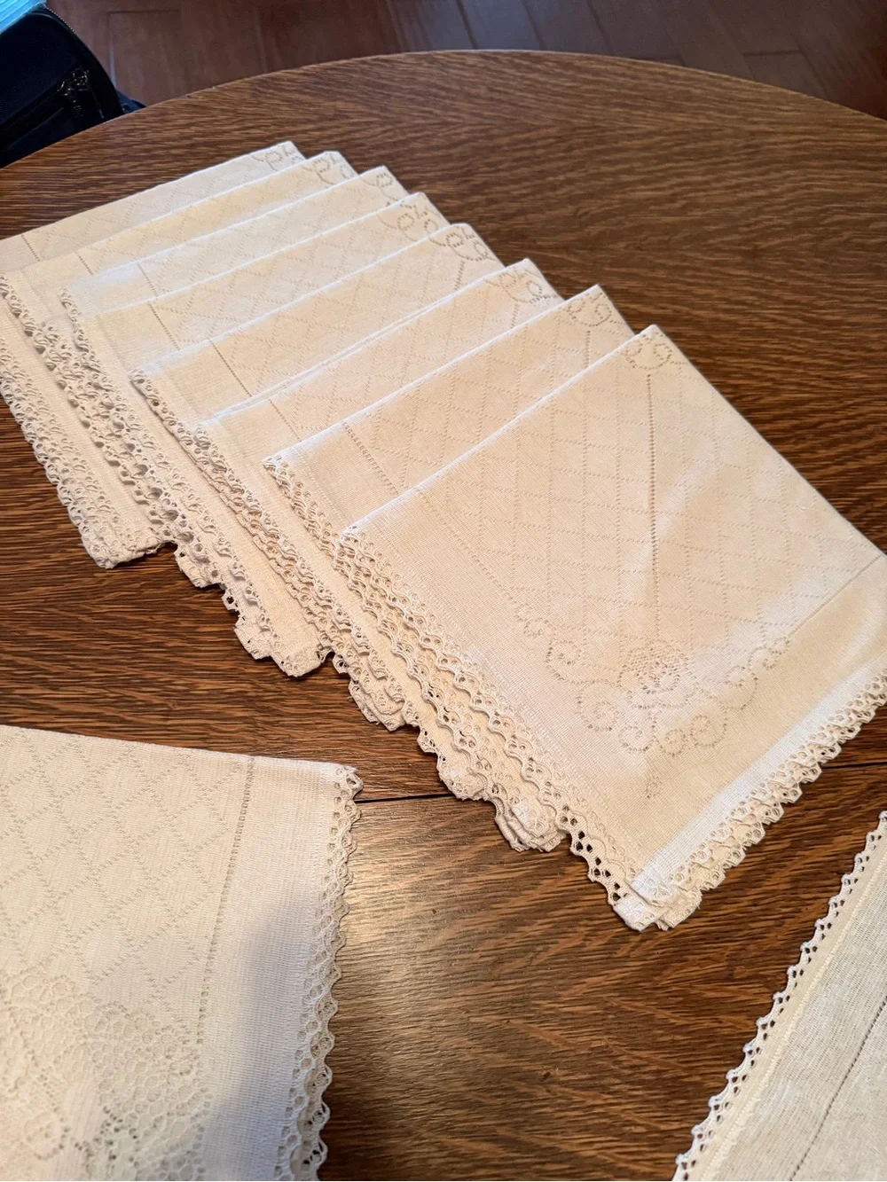 Handcrafted Cream Lace Doily Table Accent